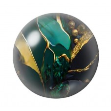 Cabochon en Verre Illustré Marbre Doré 12 à 25mm pour la création de bijoux fantaisie - DIY