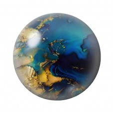 Cabochon en Verre Illustré Marbre Doré 12 à 25mm pour la création de bijoux fantaisie - DIY