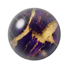 Cabochon en Verre Illustré Marbre Doré 12 à 25mm pour la création de bijoux fantaisie - DIY