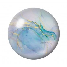 Cabochon en Verre Illustré Marbre Doré 12 à 25mm pour la création de bijoux fantaisie - DIY