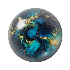 Cabochon en Verre Illustré Marbre Doré 12 à 25mm pour la création de bijoux fantaisie - DIY
