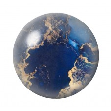 Cabochon en Verre Illustré Marbre Doré 12 à 25mm pour la création de bijoux fantaisie - DIY