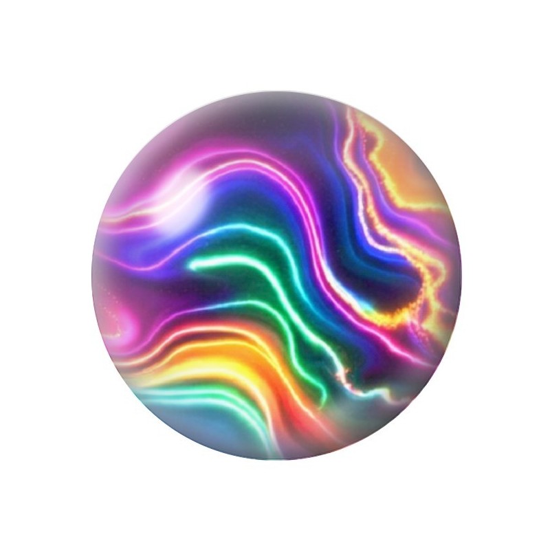 Cabochon en Verre Illustré Marbre Doré Néon 12 à 25mm