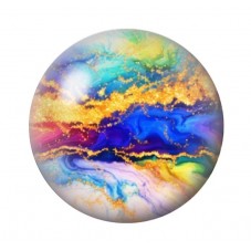 Cabochon en Verre Illustré Marbre Doré 12 à 25mm pour la création de bijoux fantaisie - DIY