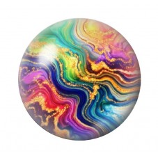 Cabochon en Verre Illustré Marbre Doré 12 à 25mm pour la création de bijoux fantaisie - DIY