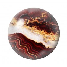 Cabochon en Verre Illustré Marbre Doré 12 à 25mm pour la création de bijoux fantaisie - DIY