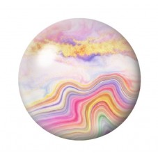 Cabochon en Verre Illustré Marbre Doré 12 à 25mm pour la création de bijoux fantaisie - DIY