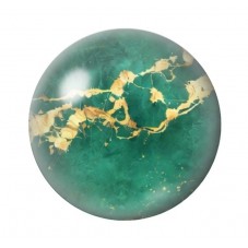 Cabochon en Verre Illustré Marbre Doré 12 à 25mm pour la création de bijoux fantaisie - DIY