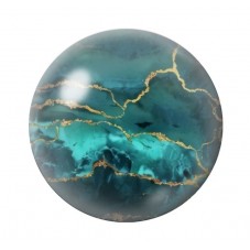 Cabochon en Verre Illustré Marbre Doré 12 à 25mm pour la création de bijoux fantaisie - DIY