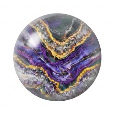 Cabochon en Verre Illustré Marbre Doré 12 à 25mm pour la création de bijoux fantaisie - DIY