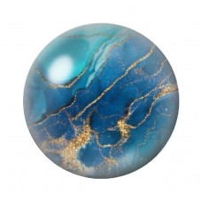 Cabochon en Verre Illustré Marbre Doré 12 à 25mm pour la création de bijoux fantaisie - DIY