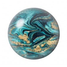 Cabochon en Verre Illustré Marbre Doré 12 à 25mm pour la création de bijoux fantaisie - DIY