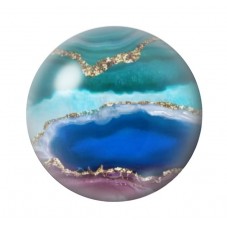 Cabochon en Verre Illustré Marbre Doré 12 à 25mm pour la création de bijoux fantaisie - DIY