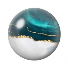 Cabochon en Verre Illustré Marbre Doré 12 à 25mm pour la création de bijoux fantaisie - DIY