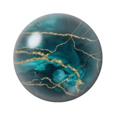 Cabochon en Verre Illustré Marbre Doré 12 à 25mm pour la création de bijoux fantaisie - DIY