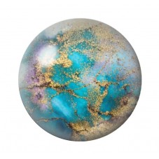 Cabochon en Verre Illustré Marbre Doré 12 à 25mm pour la création de bijoux fantaisie - DIY