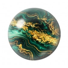 Cabochon en Verre Illustré Marbre Doré 12 à 25mm pour la création de bijoux fantaisie - DIY