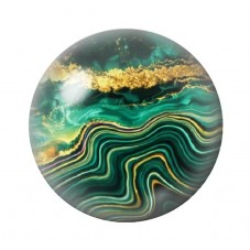 Cabochon en Verre Illustré Marbre Doré 12 à 25mm pour la création de bijoux fantaisie - DIY