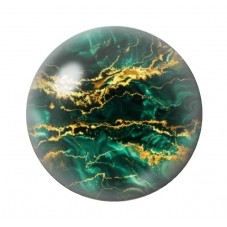 Cabochon en Verre Illustré Marbre Doré 12 à 25mm pour la création de bijoux fantaisie - DIY