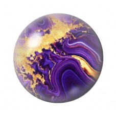 Cabochon en Verre Illustré Marbre Doré 12 à 25mm pour la création de bijoux fantaisie - DIY