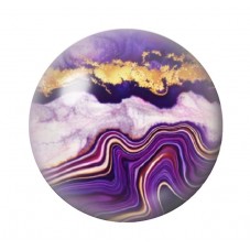 Cabochon en Verre Illustré Marbre Doré 12 à 25mm pour la création de bijoux fantaisie - DIY