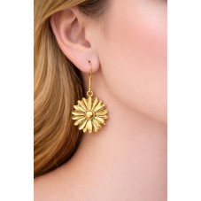 Breloque Fleur en Acier Inoxydable Doré 25x22mm