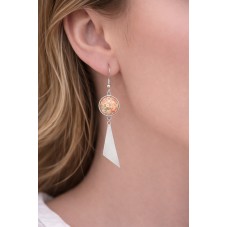 1 Paire de Support Boucle d'Oreille en Acier Inoxydable Argenté pour Cabochon 12mm