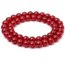 5 Perles Pierre Naturelle Agate Rouge 8mm