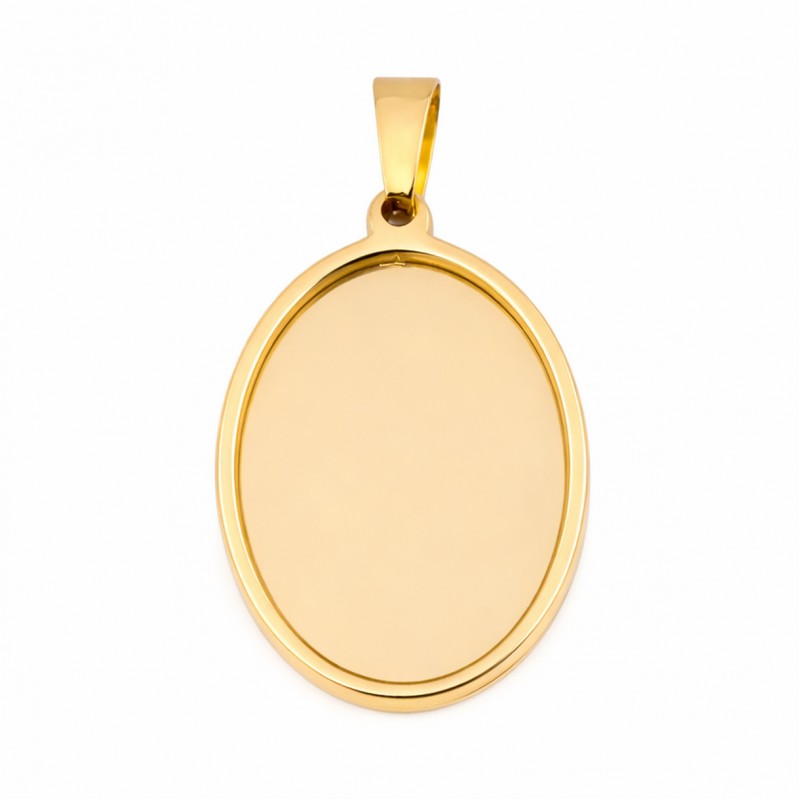Support Pendentif Doré en Acier Inoxydable pour Cabochon 18x25mm