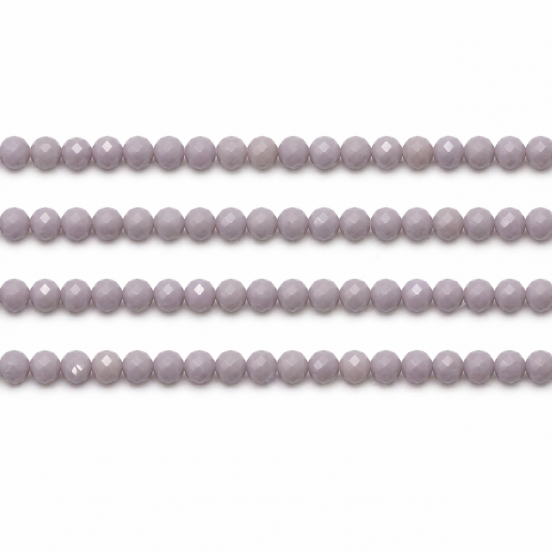 110 Perles à Facettes en Verre Mauve 4mm