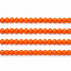 110 Perles à Facettes en Verre Orange 4mm pour la Création de Bijoux Fantaisie - DIY