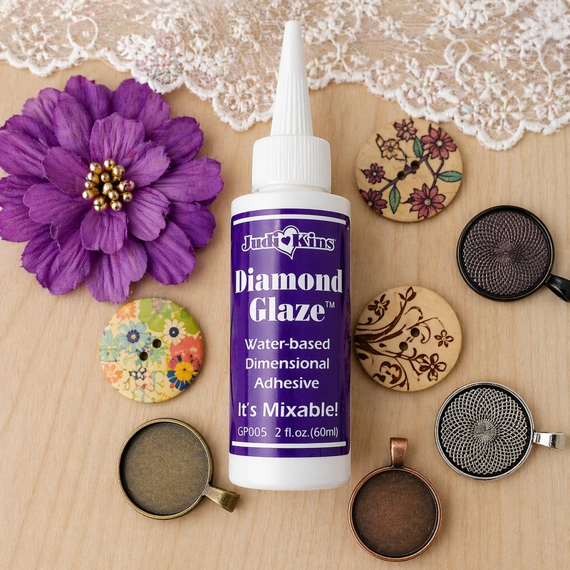 Colle Diamond Glaze Spéciale Cabochon en Verre 60ml