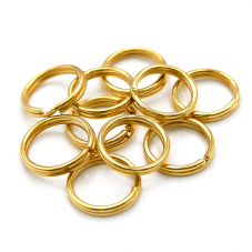 50 Anneaux de Jonction Double en Acier Inoxydable Doré 5mm pour la Création de Bijoux Fantaisie - DIY