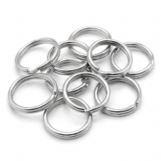 100 Anneaux de Jonction Double en Acier Inoxydable Argenté 5mm pour la Création de Bijoux Fantaisie - DIY