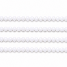 120 Perles à Facettes en Verre Blanc 4mm pour la Création de Bijoux Fantaisie - DIY