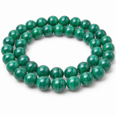 2 Perles Pierre Naturelle Véritable Malachite 8mm pour la Création de Bijoux Fantaisie - DIY