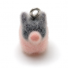 Breloque Cochon Floké en Résine 18x17mm