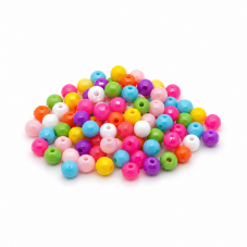 120 Perles à Facettes en Verre Multicolore Fluorescent 3mm pour la Création de Bijoux Fantaisie - DIY