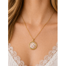 Support Pendentif en Acier Inoxydable Doré pour Cabochon 18mm