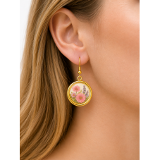 Support Pendentif en Acier Inoxydable Doré pour Cabochon 18mm