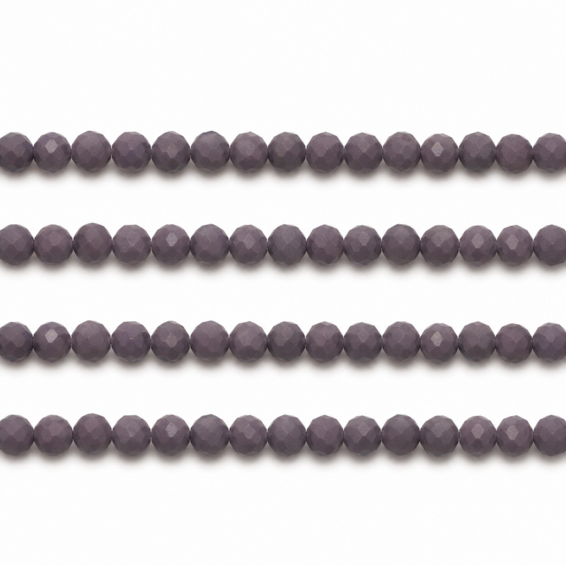 110 Perles à Facettes en Verre Mauve Foncé 4mm