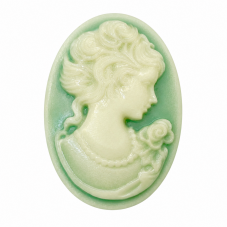 2 Cabochons Camée Lady Femme Vintage Victorien 18x25mm pour la Création de Bijoux Fantaisie - DIY