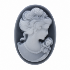 2 Camées Cabochon Lady Vintage Haute Qualité AAAA+ 18x25mm pour la Création de Bijoux Fantaisie - DIY