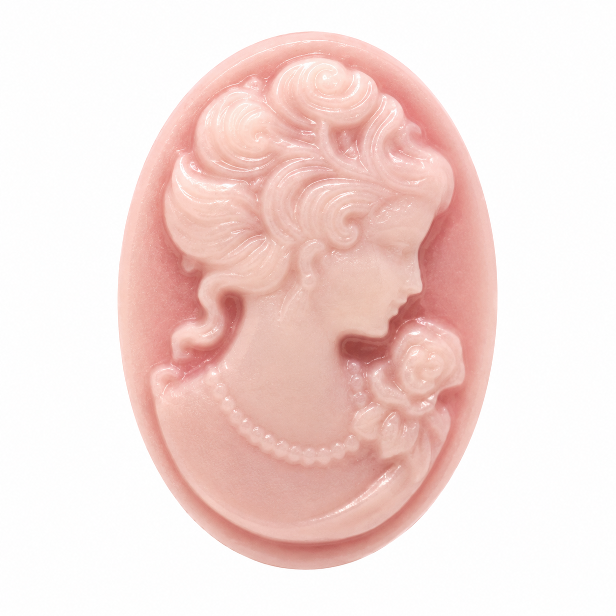 2 Camées Cabochon Lady Vintage Haute Qualité AAAA+ 18x25mm