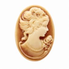 2 Camées Cabochon Lady Vintage Haute Qualité AAAA+ 18x25mm pour la Création de Bijoux Fantaisie - DIY