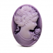 2 Cabochons Camée Lady Femme Vintage Victorien 18x25mm  pour la Création de Bijoux Fantaisie - DIY