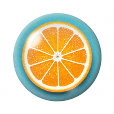 Cabochon en Verre Illustré Orange 12 à 25mm  pour la Création de Bijoux Fantaisie - DIY
