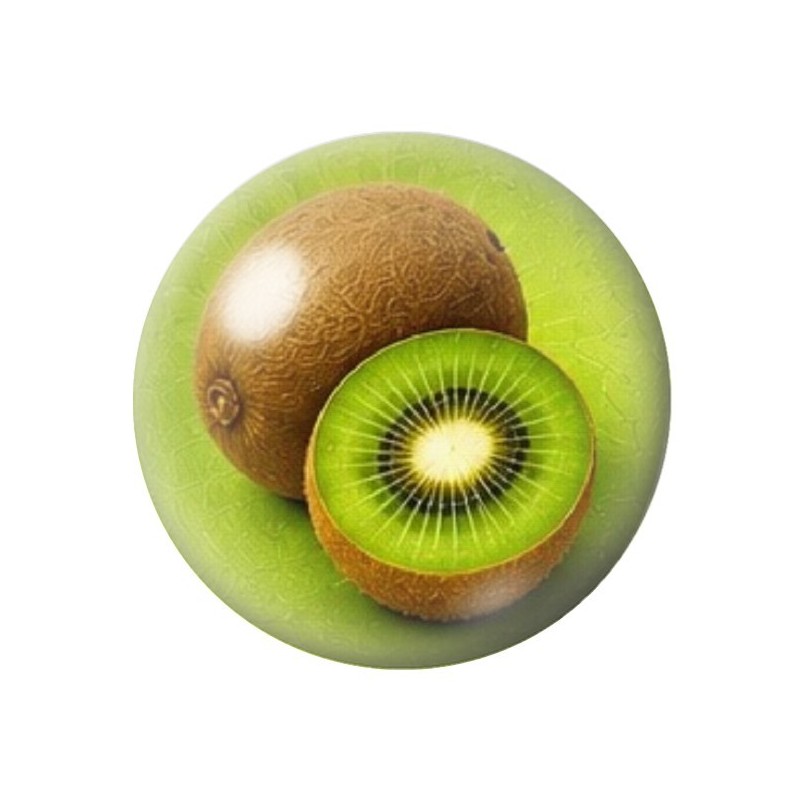 Cabochon en Verre Illustré Kiwi 12 à 25mm