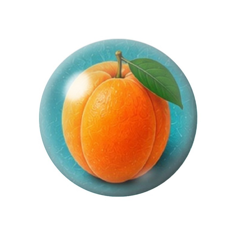 Cabochon en Verre Illustré Abricot 12 à 25mm