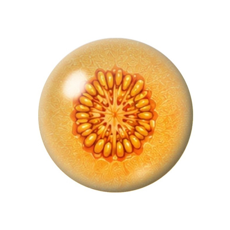 Cabochon en Verre Illustré Melon 12 à 25mm